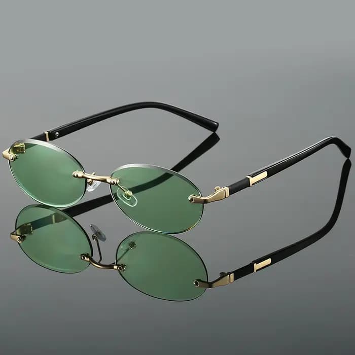 GM LUMIAS lunettes de soleil ovales sans monture nouvelle mode dégradé océan lentilles nuances