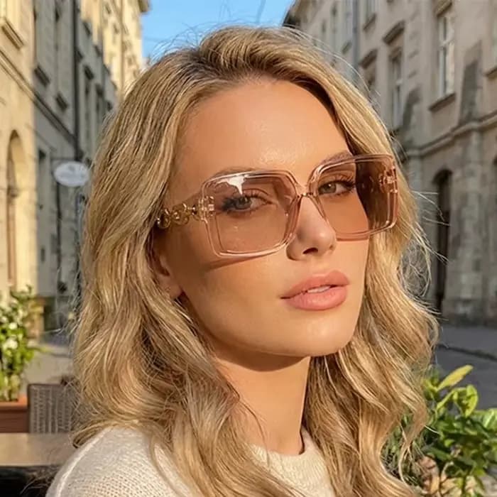 Lunettes de soleil personnalisées à chaîne Hip-hop