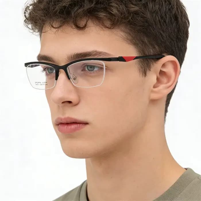 EYELUYAN Lunettes de vue de style sportif à demi-cercle de haute qualité