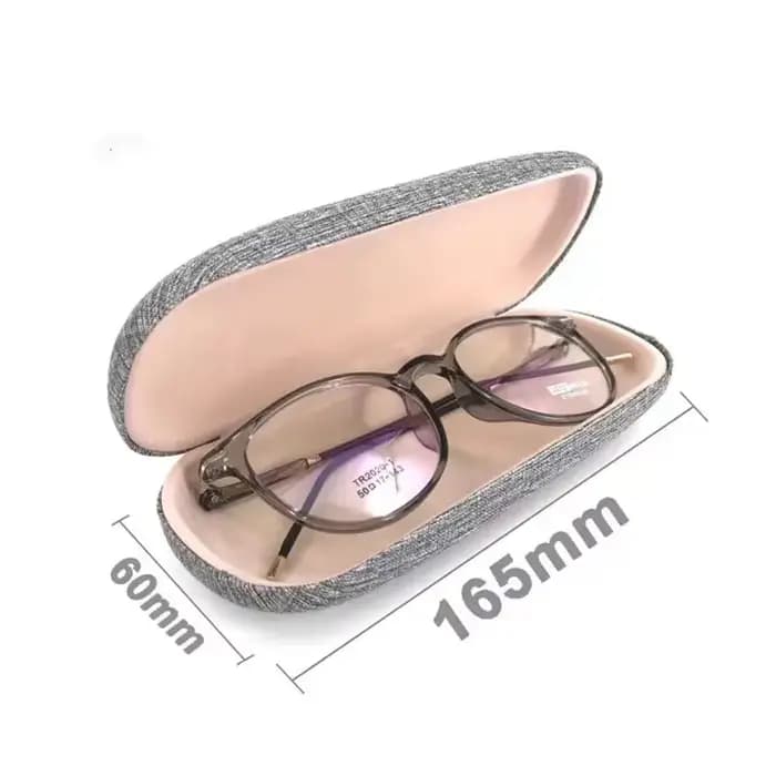 Étui à lunettes de mode coque rigide tissus de lin étuis