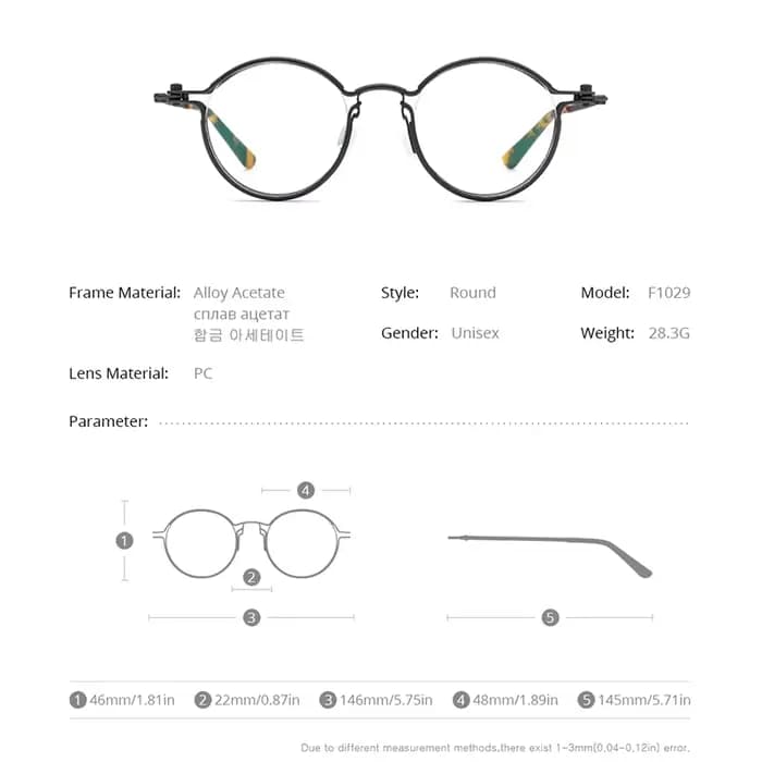 FONEX alliage lunettes cadre hommes marque Design rétro Vintage rond