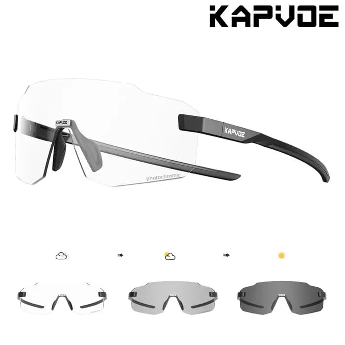 Kapvoe lunettes de cyclisme photochromiques UV400
