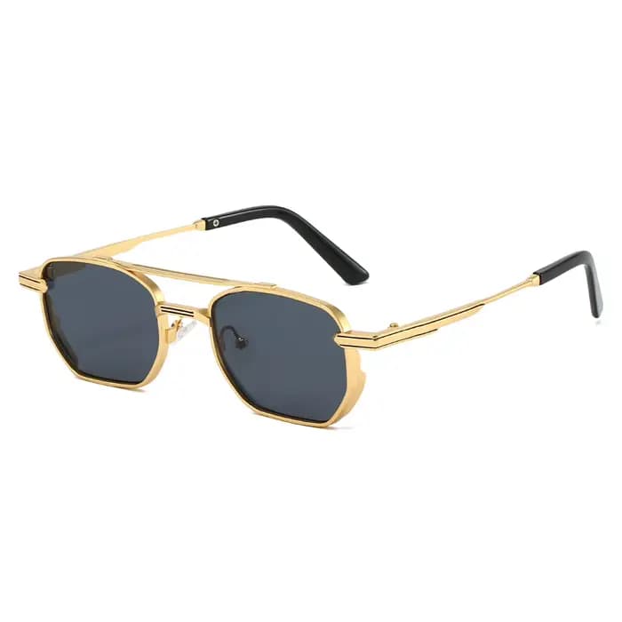 Lunettes de soleil carrées Steampunk pour hommes