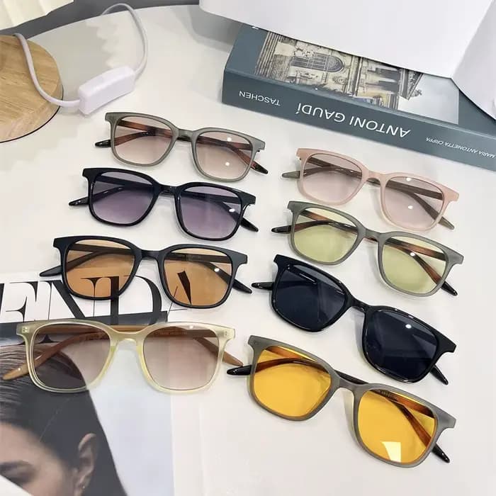 Lunettes de soleil rectangulaires de luxe pour hommes et femmes