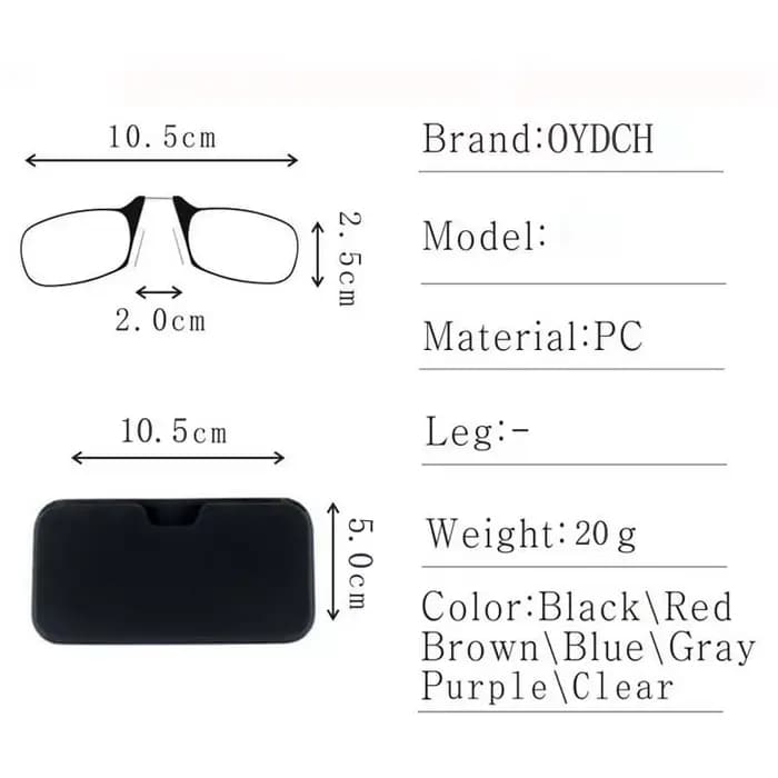 Lunettes de lecture à clipser sur le nez pour hommes et femmes