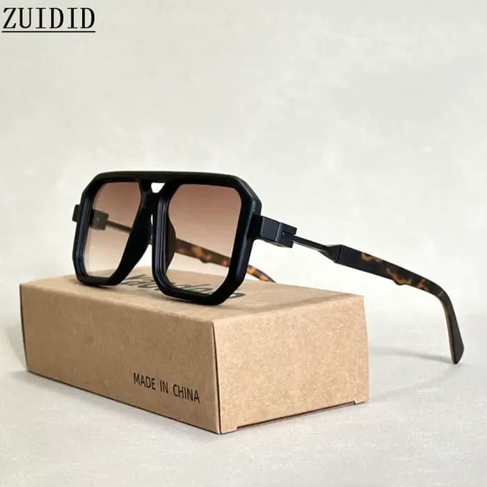2024 lunettes De soleil carrées pour hommes Vintage mode