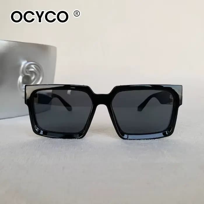 Lunettes de soleil carrées surdimensionnées multicolores pour hommes et femmes