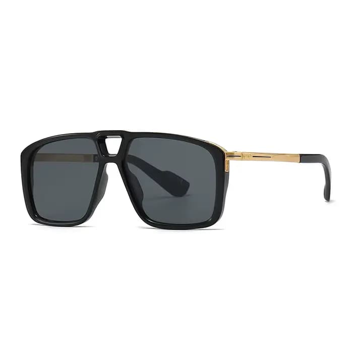 Lunettes de soleil rétro à double sorgho pour hommes