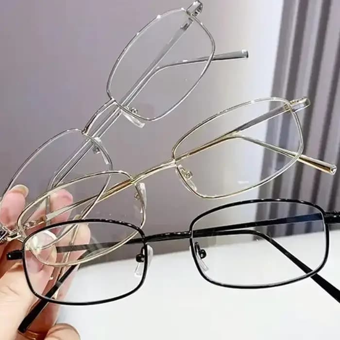 Y2K – lunettes Vintage à monture métallique carrée