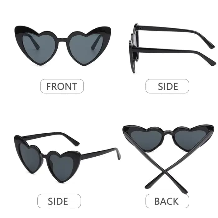 Lunettes de soleil en forme de cœur pour femmes