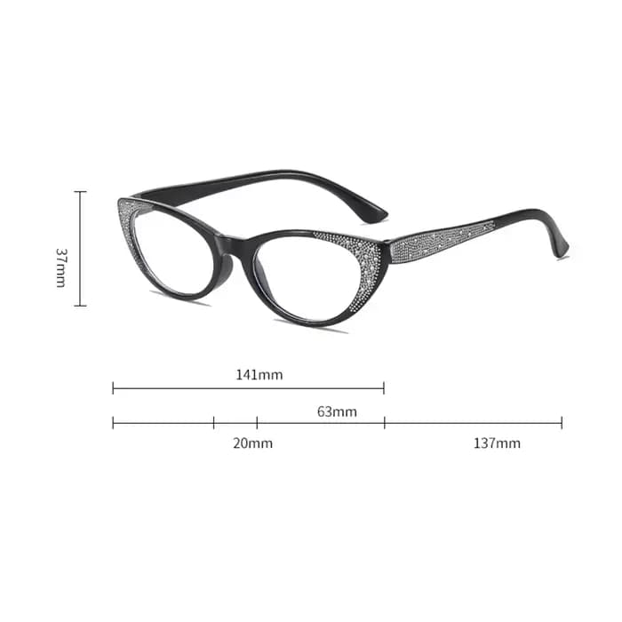 Lunettes de lecture de luxe pour femmes avec diamants