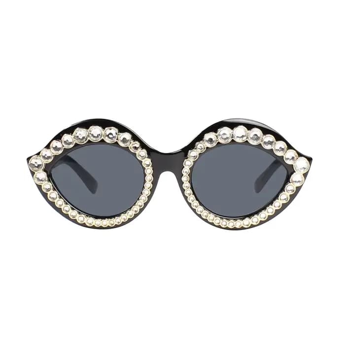 Lunettes de soleil avec biscuits rouges pour femmes