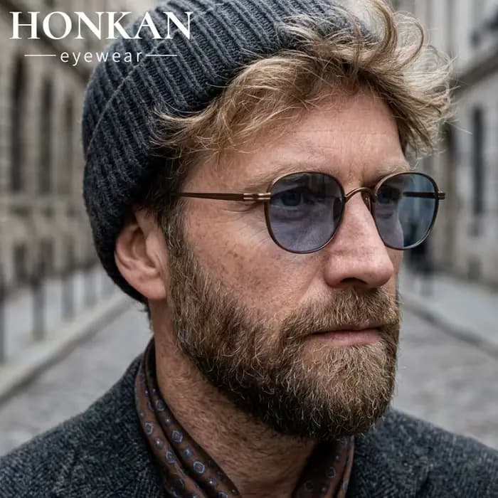 Lunettes de soleil carrées en métal élégantes pour hommes et femmes