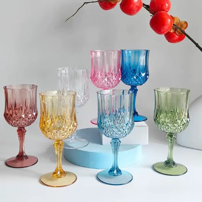 Flûtes à champagne pour toast de mariage, flûtes à pied en plastique pour boissons de célébration
