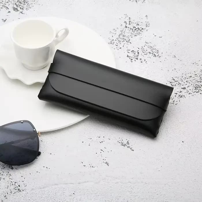 Étuis à lunettes en cuir souple et élégant noir et blanc – Sacs de protection