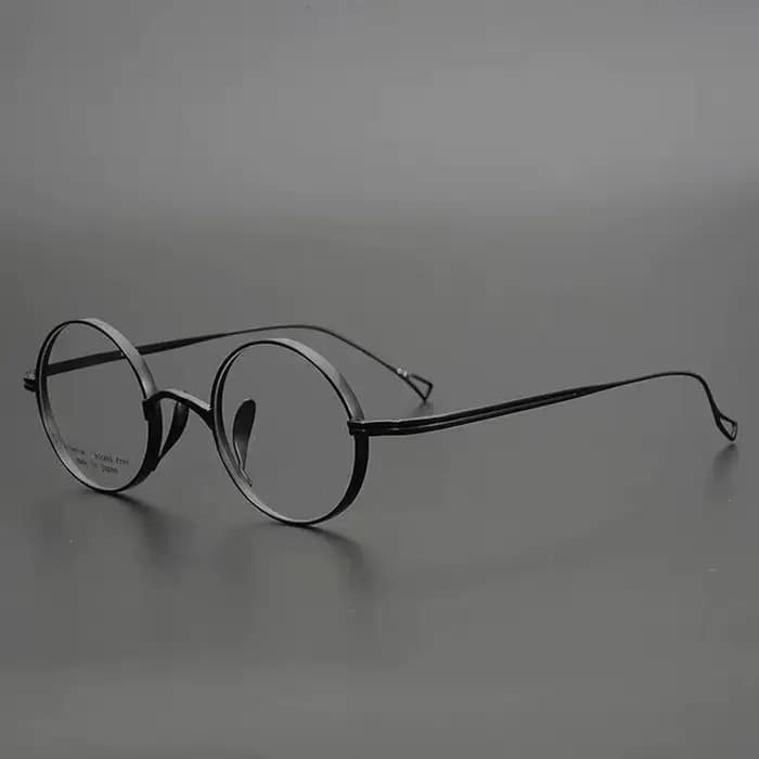Japonais fait à la main Lennon petit rond titane lunettes cadre hommes rétro