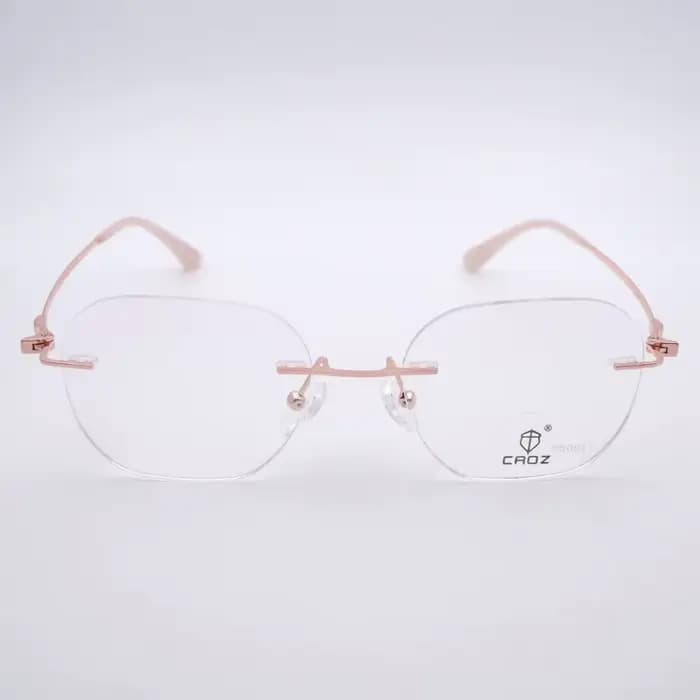 Montures de lunettes optiques sans monture en titane à mémoire de forme à bas prix pour hommes et femmes 23001