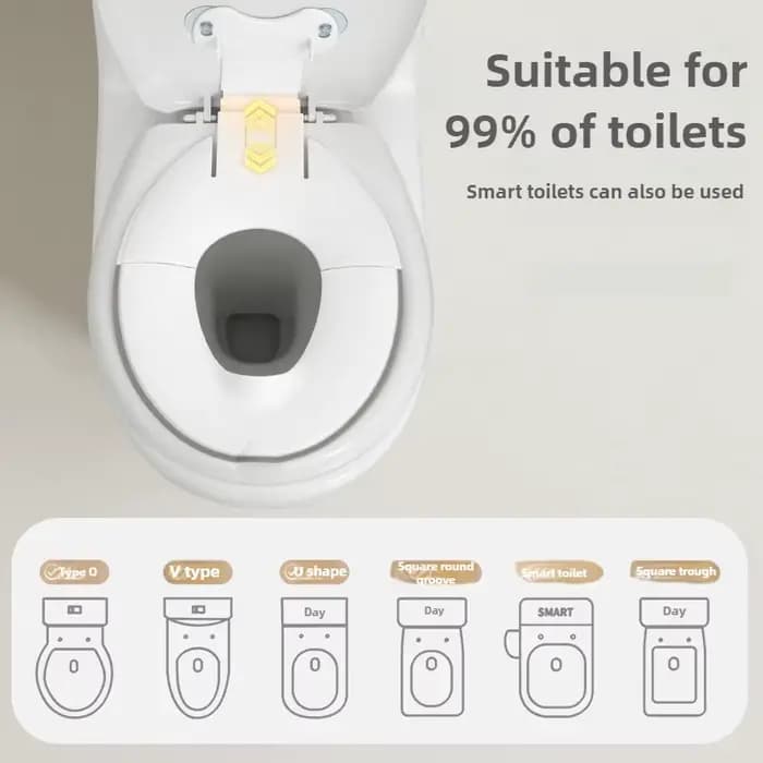 Siège de toilette pliable pour tout-petits, sièges d'entraînement portables avec barrière d'urine, siège de toilette familial universel avec ventouses