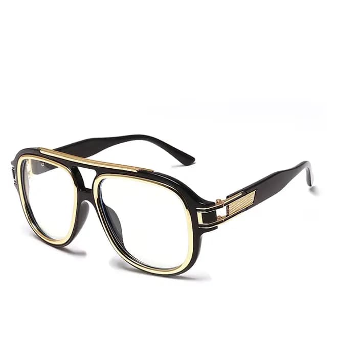 Nouvelles lunettes de soleil de luxe pour hommes avec des verres carrés surdimensionnés rétro