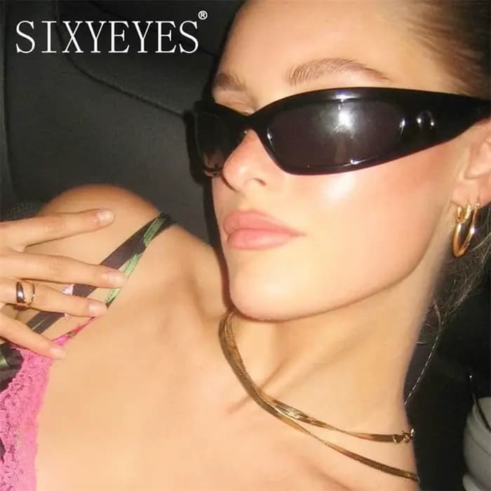 Nouvelles Lunettes de Soleil Rectangulaires 2026 Femme Homme Vintage Cyclisme Sport Extérieur Hip Hop Punk Y2K