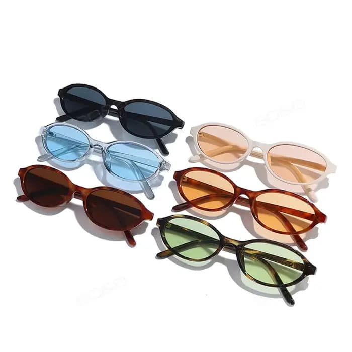 SO & EI nouvelles petites lunettes de soleil femmes mode bleu vert nuances UV400 rétro Rivets hommes Punk