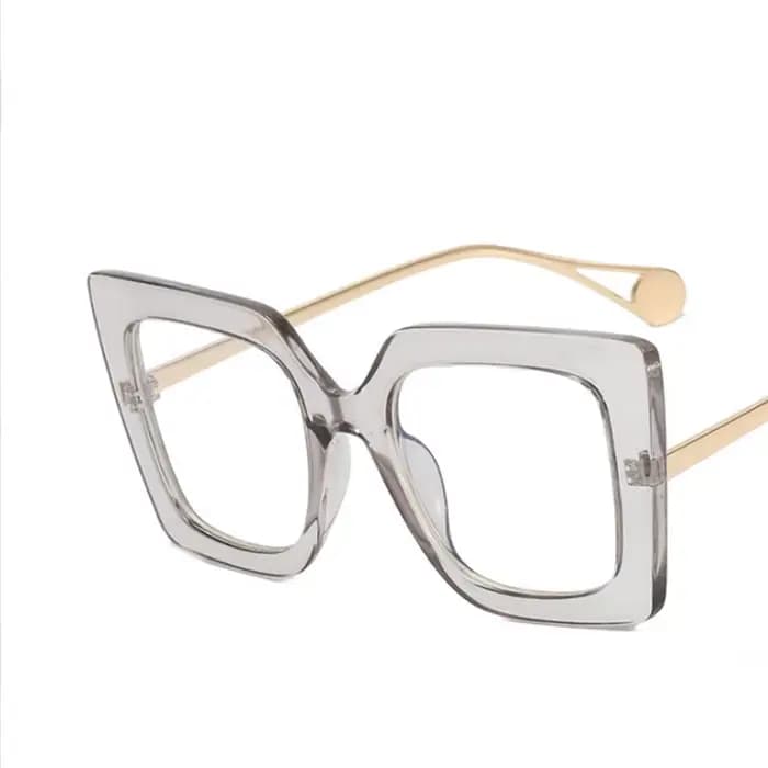 Lunettes à monture transparente surdimensionnée