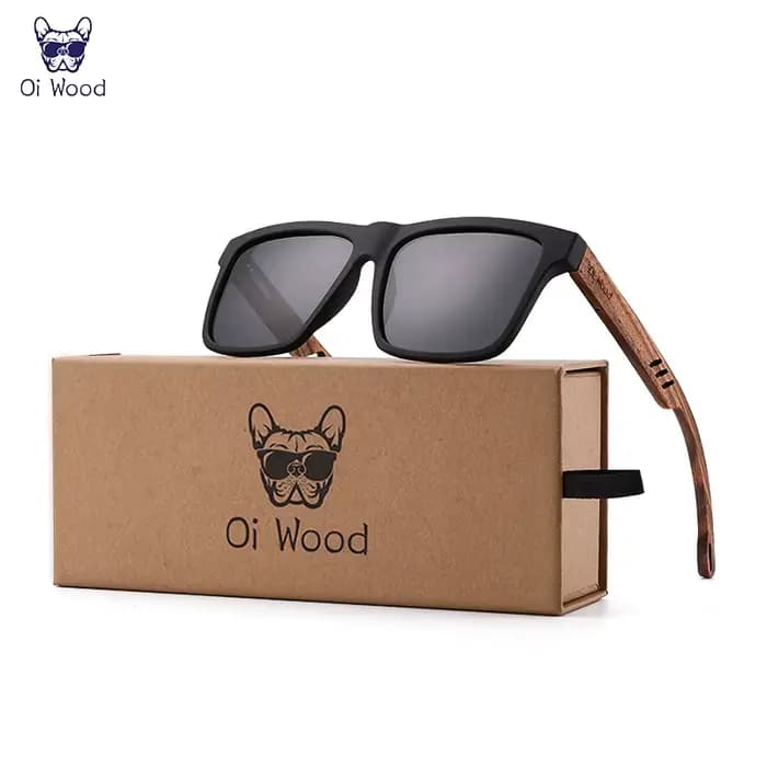 Oi bois nouvelles lunettes de soleil carrées de haute qualité pour hommes polarisées UV400 mode