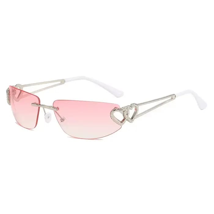 Lunettes de soleil sans monture tendance Y2K pour femmes