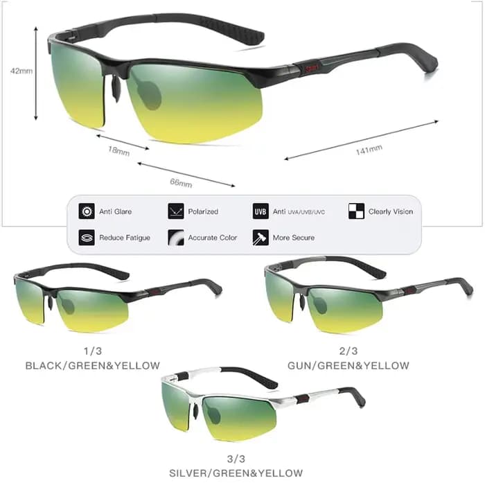 Marque Design lunettes de soleil polarisées hommes carré en aluminium magnésium
