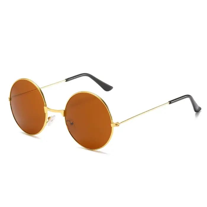 Lunettes de soleil rondes en métal pour hommes et femmes