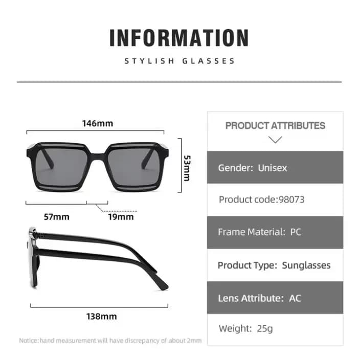 Lunettes de soleil carrées Samjune pour femme