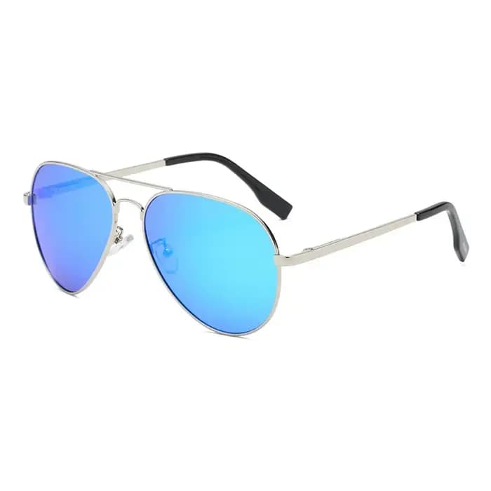 Classique grand pilote lunettes de soleil polarisées hommes de luxe en métal noir Aviation