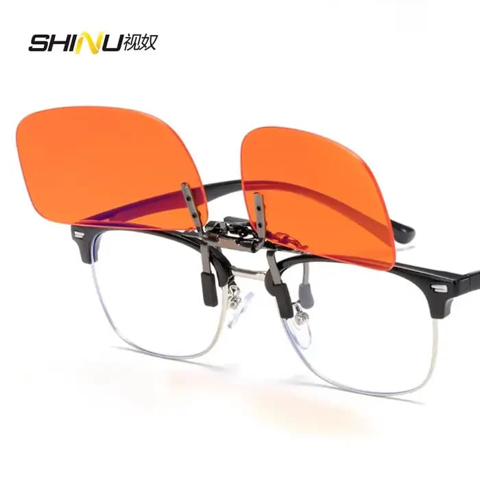 SHINU Clip sur lunettes Anti lumière bleue polarisé