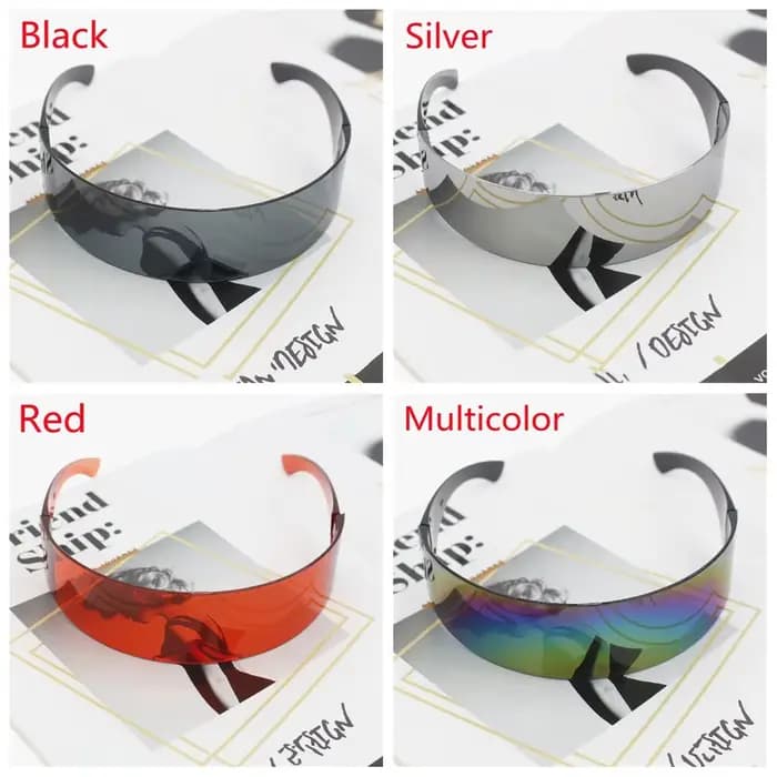 Lunettes de soleil rétro gothiques sans monture