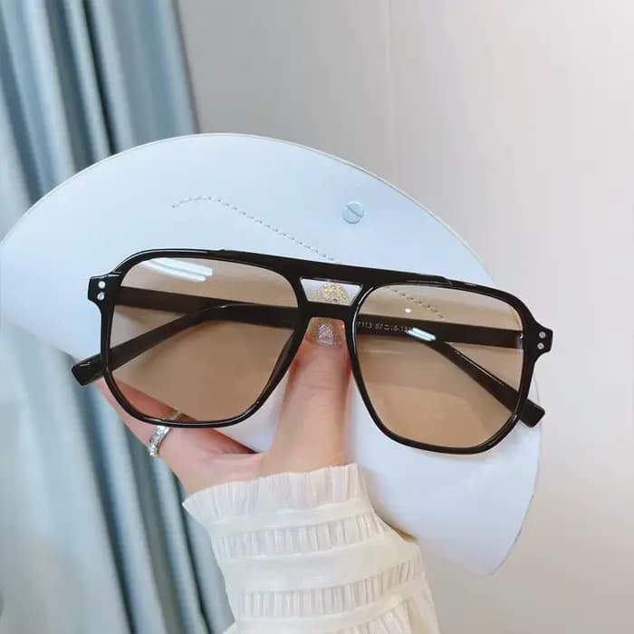 Lunettes de soleil carrées surdimensionnées vintage pour femmes