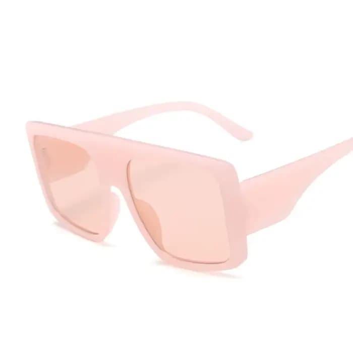 Lunettes de Soleil Carrées Roses à Grande Monture pour Femme, Marque de Luxe de Styliste, Vintage, Dégradé