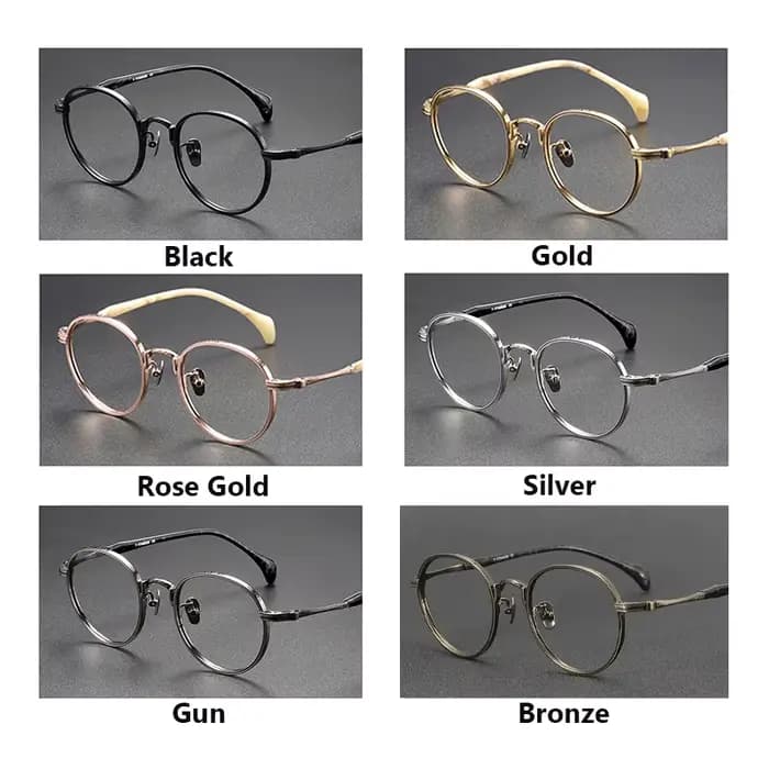 Monture de lunettes en titane pur pour hommes et femmes