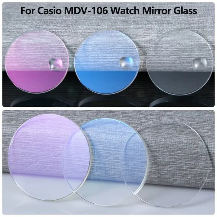 Verre saphir/minéral MDV-106 32.8x2.8mm pour montre Casio Marlin MDV 106, miroir avec fenêtre de calendrier, lentille grossissante