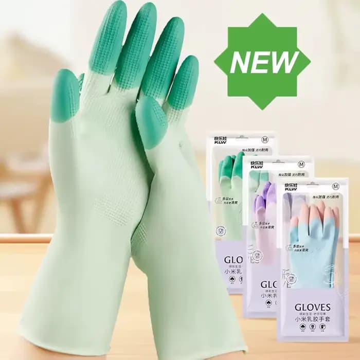Gants de nettoyage de vaisselle en Silicone, fournitures de cuisine antidérapantes, pratiques et longs gants de vaisselle réutilisables et durables pour la maison
