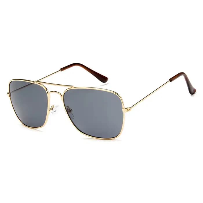 Shonemes lunettes de soleil carrées Vintage Double pont conduite nuances cadre en métal extérieur UV400
