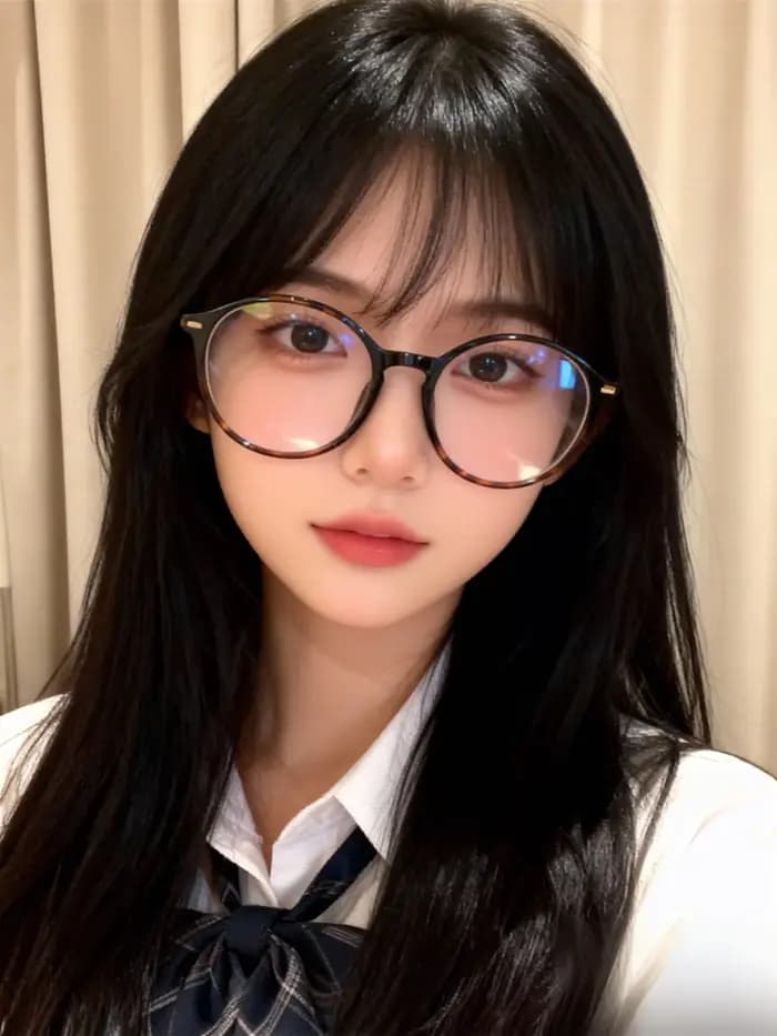 Lunettes classiques à monture noire pour femmes