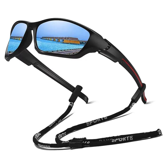 Lunettes de soleil de sport avec chaîne pour hommes et femmes
