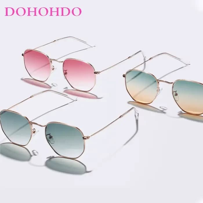 DOBathroom HDO-Lunettes de soleil rétro carrées pour femmes et hommes