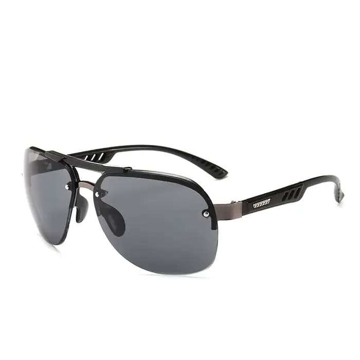 2023 nouvelles lunettes de soleil UV 400 Vintage Punk sans monture Rectangle hommes