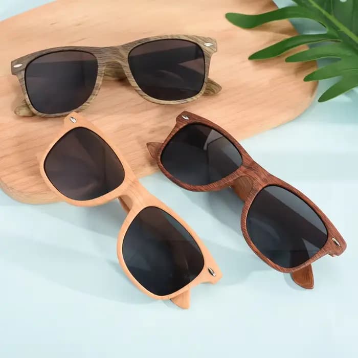 Lunettes de soleil vintage unisexes en bois pour hommes