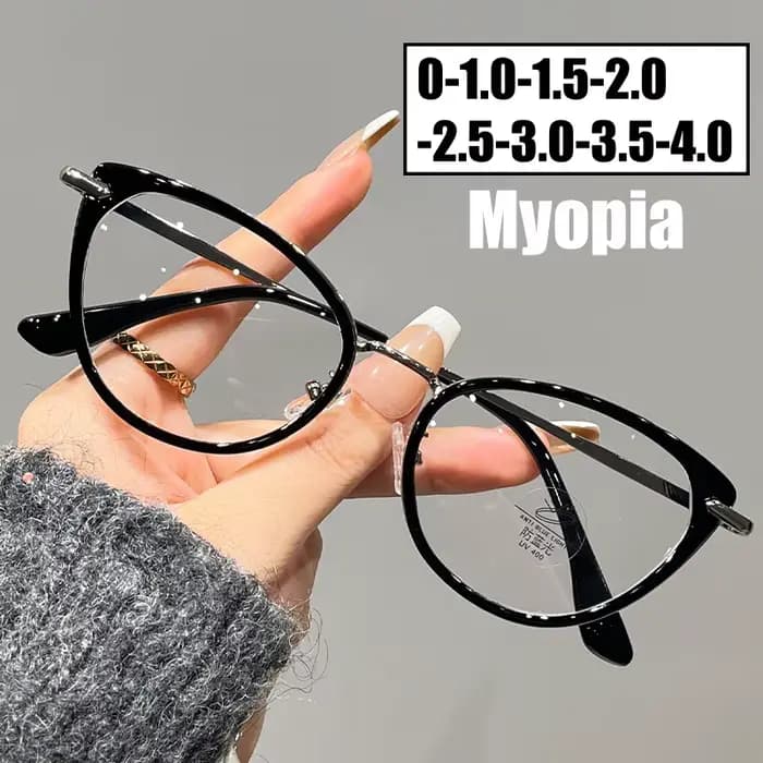 Lunettes de myopie finies œil de chat pour femmes et hommes