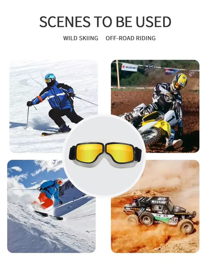 Lunettes de vélo moto coupe-vent casque