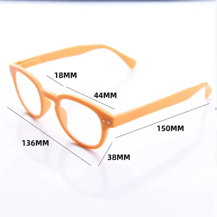 Lunettes de presbytie tendance et à la mode avec charnières à ressort, monture ronde et verres HD, dioptrie de 0 à +4.0