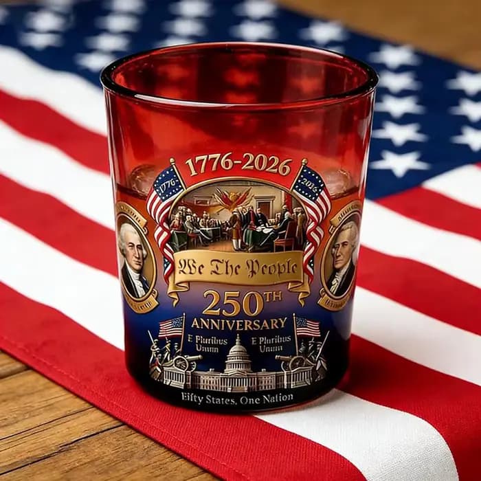 Ornement du 250e anniversaire des États-Unis, Bouteille de whisky commémorative du 250e anniversaire, Décoration patriotique pour fête et réception, Réservoir personnel
