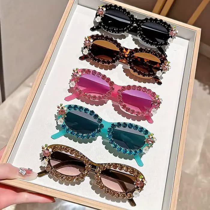 Lunettes de soleil ovales unisexes élégantes